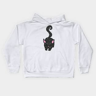 Cute black cat Kids Hoodie